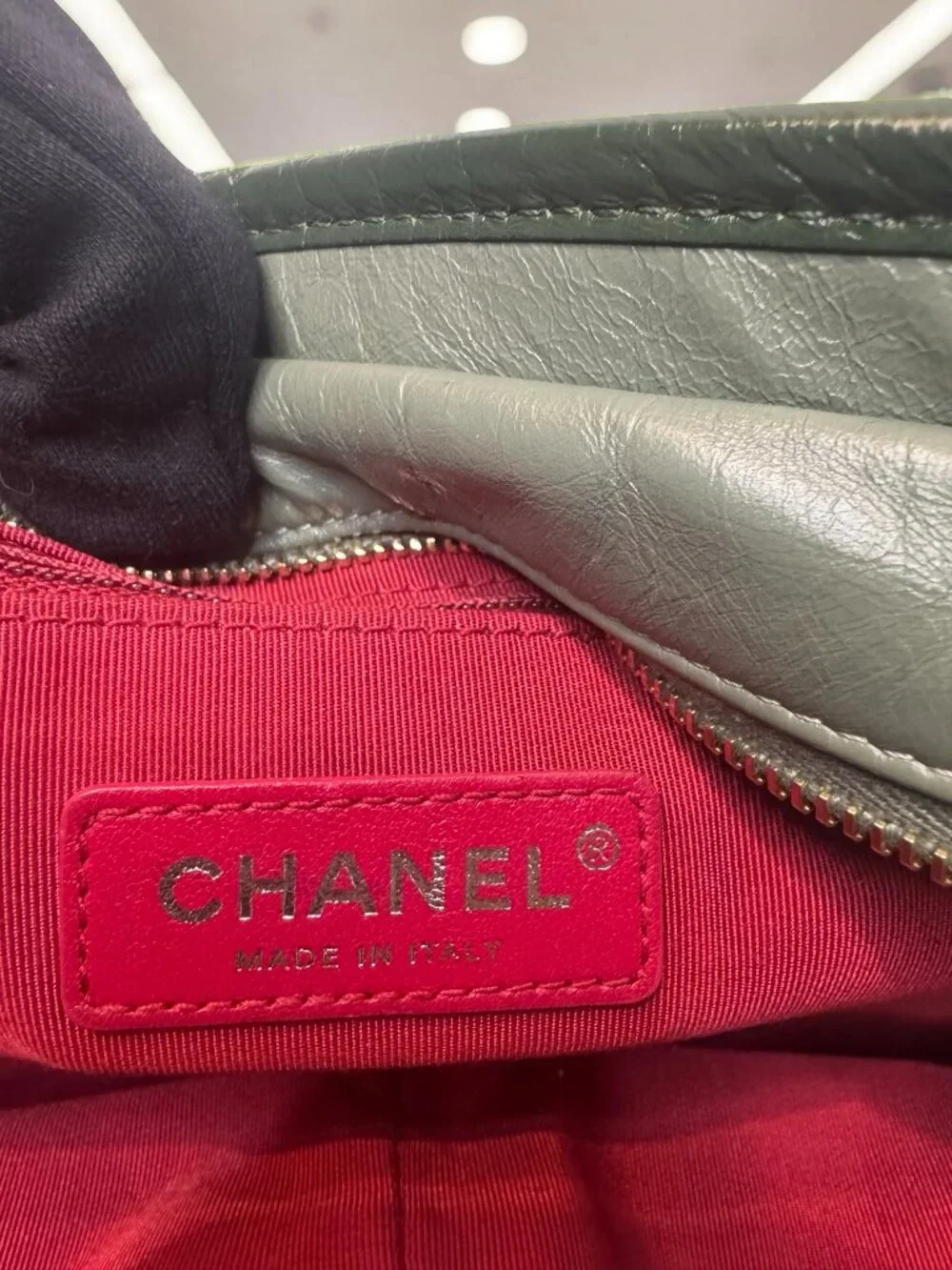 Chanel Medium Gabrielle Hobo Green Quilted Aged Calfskin Chain Bag
